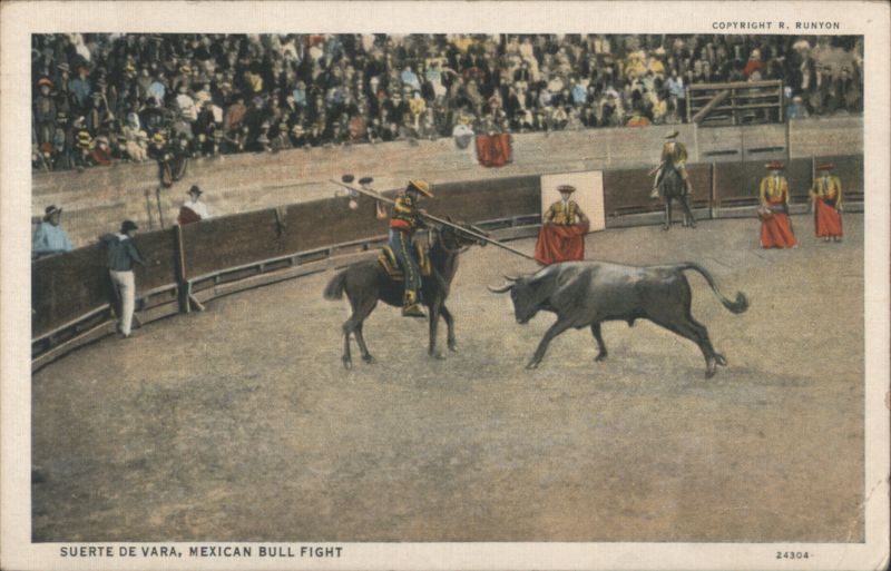 Suerte de Vara, Mexican Bull Fight Mexico Robert Runyon