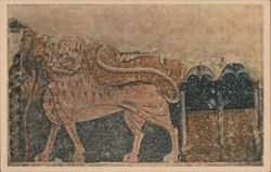Lion Frescoed Wall Section, San Pedro de Arlanza Postcard