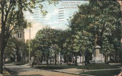Place Viger and Statue Chenier, Montreal Postcard