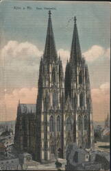 Cologne Cathedral West Side, Gothic Architecture Postcard