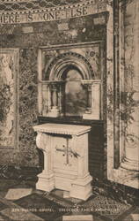 The Guards' Chapel, Credence Table and Piscina Postcard