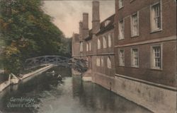 Cambridge, Queen's College, Mathematical Bridge Postcard