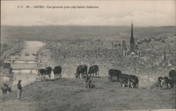 ROUEN - Vue générale prise côte Sainte Catherine Postcard