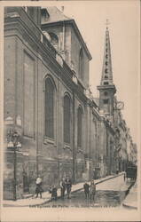 Saint-Louis en l'Ile Church, Paris, Street Scene Postcard