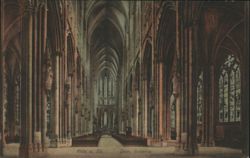 Cologne Cathedral Interior, Nave and Vaulted Ceilings Postcard