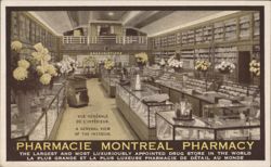 Montreal Pharmacy - Largest & Most Luxurious Drug Store Postcard
