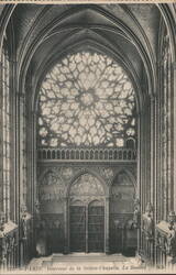 Sainte-Chapelle Interior, Rose Window, Paris Postcard