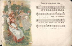 Swedish Folk Song 'Anders han var en hurtiger dräng' Postcard
