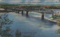 Interprovincial Bridge over River, Ottawa Postcard
