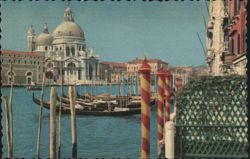 Santa Maria della Salute Church, Gondolas, Venice Postcard
