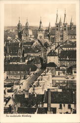 Würzburg Cityscape with Main River and Alte Mainbrücke Postcard