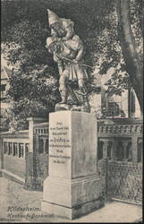 Huckauf Monument, Man Carrying Another Statue Postcard