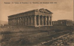 Paestum - Temple of Poseidon and Basilica Postcard