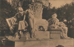 Goethe Monument Detail, Villa Umberto I Postcard