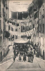 Genova - I Truogoli di S. Brigida, Laundry Day Postcard