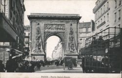 Porte Saint-Denis, Paris Street Scene Postcard