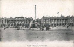 Place de la Concorde, Obelisk and Fountain Postcard