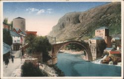 Mostar, Stari Most (Old Bridge) over Neretva River Postcard