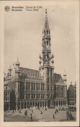 Bruxelles Hôtel de Ville Town Hall Postcard