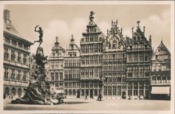 Anvers, La Grand' Place & Brabo Fountain Postcard
