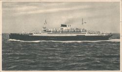 ITALIA Società di Navigazione Ocean Liner at Sea Postcard
