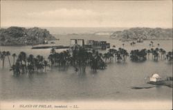 Island of Philae, Inundated Temples Postcard