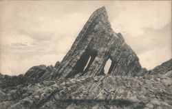 Clovelly, Black Church Rock Postcard
