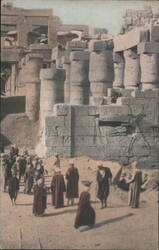 Laborers Excavating Temple of Ammon, Karnak, Egypt Postcard