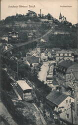 Loschwitz-Weisser Hirsch Drahtseilbahn Funicular Postcard