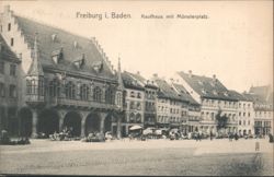 Freiburg i. Baden Kaufhaus mit Münsterplatz Postcard