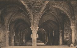 Abbaye des Vaux-de-Cernay, Vaulted Dormitory Hall Postcard