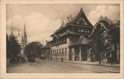 Berlin Zoologischer Garten Main Entrance, Tram & Church Postcard