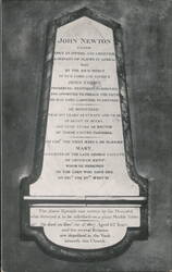 John Newton Epitaph, St. Sepulchre Church, London Postcard