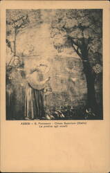 Assisi - St. Francis Preaching to Birds, Giotto Postcard
