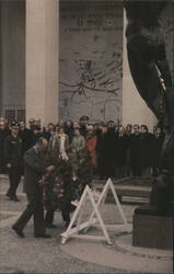 Presidents Giscard & Carter Wreath Laying, Bayeux Postcard
