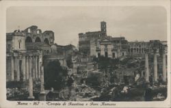 Tempio di Faustina e Foro Romano, Rome Postcard