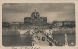 Castel Sant'Angelo & Ponte Sant'Angelo, Rome Postcard