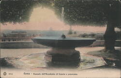 Piazzale dell'Accademia di Francia Fountain, Rome Panorama Postcard