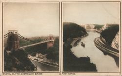 Bristol Clifton Suspension Bridge & Avon Gorge Postcard