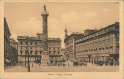 Piazza Colonna, Column of Marcus Aurelius Postcard