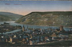 Bingen Panoramic View with River & Vineyards Postcard