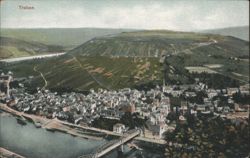 Traben, Moselle River Valley Town View Postcard