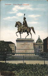 Hannover Ernst August Denkmal Equestrian Statue Postcard