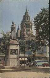 Mainz Cathedral and Gutenberg Monument Postcard