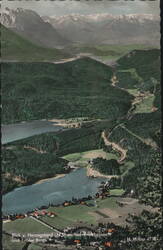 Herzogstand View of Walchensee & Tiroler Berge Postcard