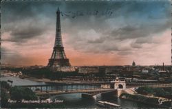Eiffel Tower, Seine River Panorama, Paris - The Last Stop Postcard