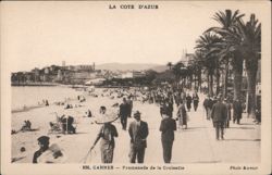 Cannes Promenade de la Croisette - La Cote d'Azur Postcard