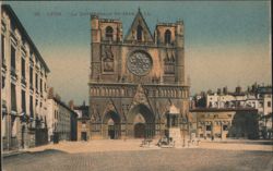 Lyon, Saint-Jean Cathedral Facade Postcard