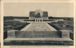 André Maginot Monument, Fort de Souville, Verdun Postcard Postcard