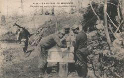 Argonne War: Shelter Behind Front Lines Postcard
